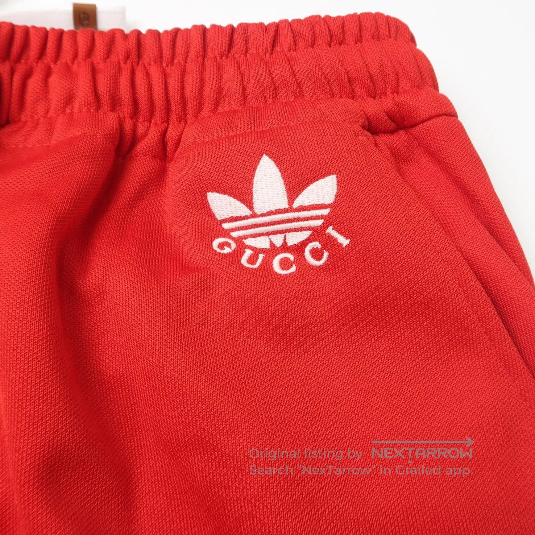 Gucci Gucci x adidas Red Cotton Logo Stripe Pants XL. Size 30" / US 8 / IT 44 - 1 Thumbnail