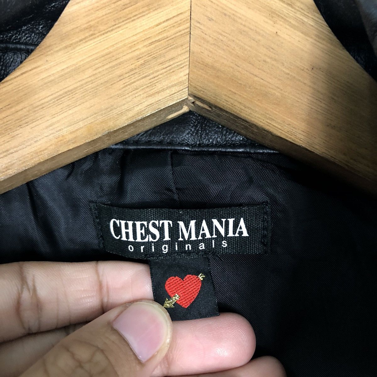 Japanese Brand 🔥Biker Leather Jacket Soft Parachute Design Chest Mania Size US M / EU 48-50 / 2 - 17 Thumbnail