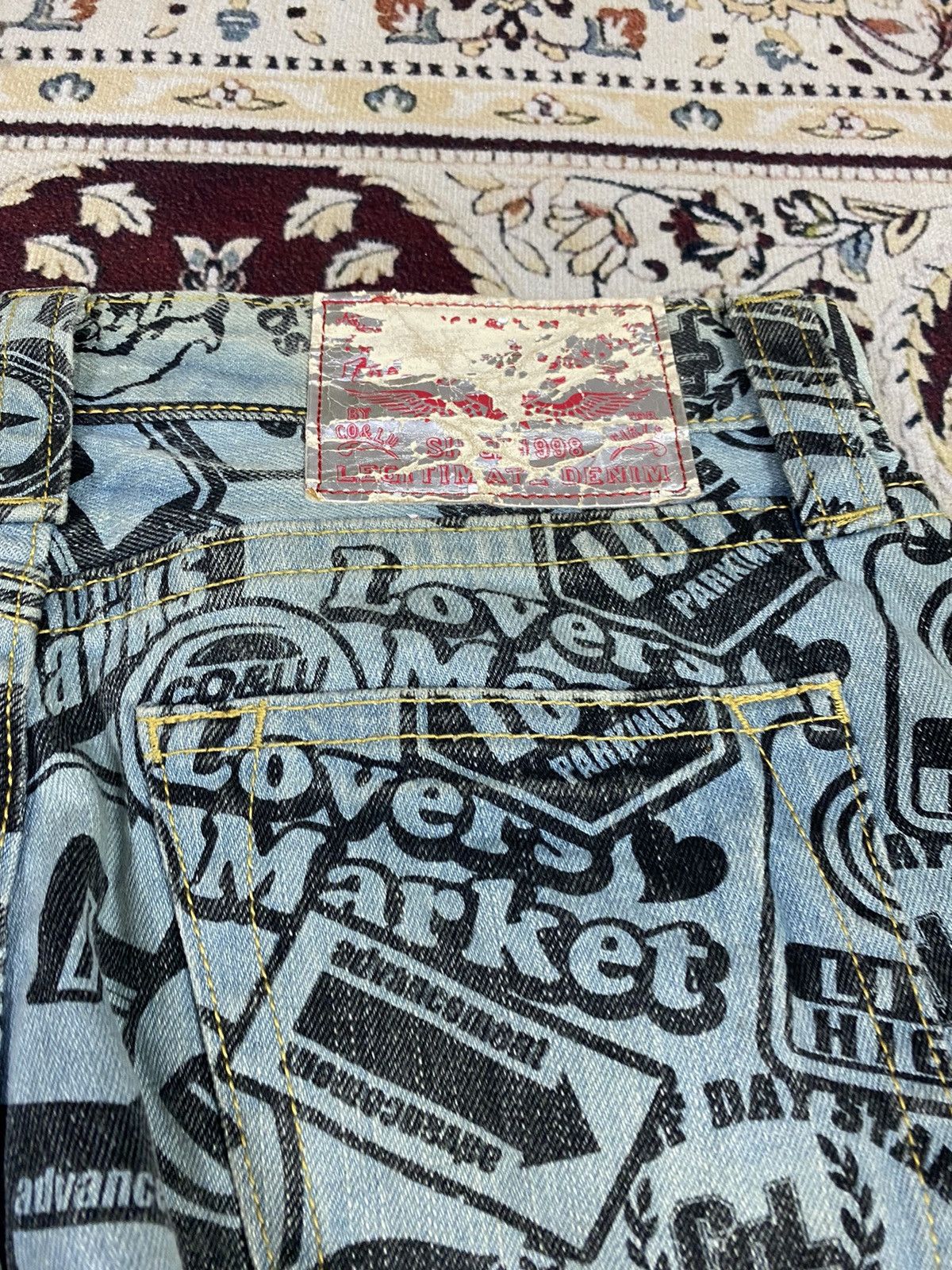Japanese Brand Japanese brand X co lu co&lu overprint jeans Size US 34 / EU 50 - 16 Thumbnail