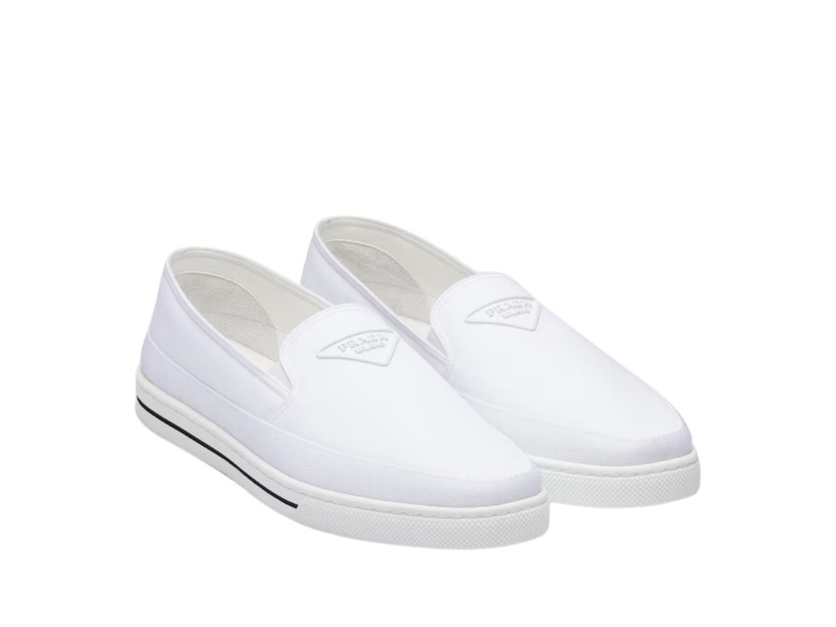 Prada o1srvl11e0226 Re-Nylon Slip-On Sneakers in White Size US 11 / EU 44 - 2 Thumbnail