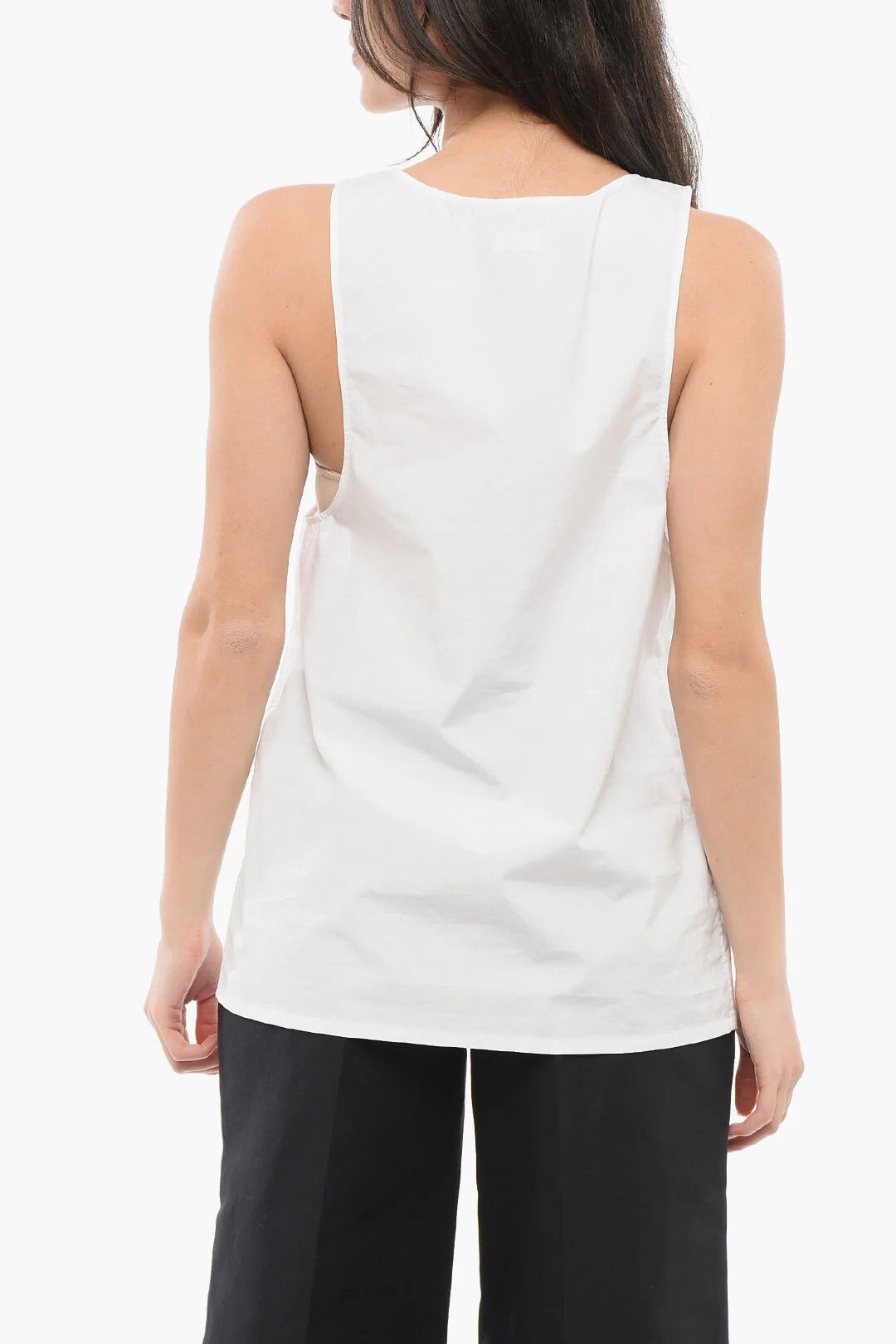 Saint Laurent Paris og1mm0326 Tank Top in White Size M / US 6-8 / IT 42-44 - 2 Thumbnail