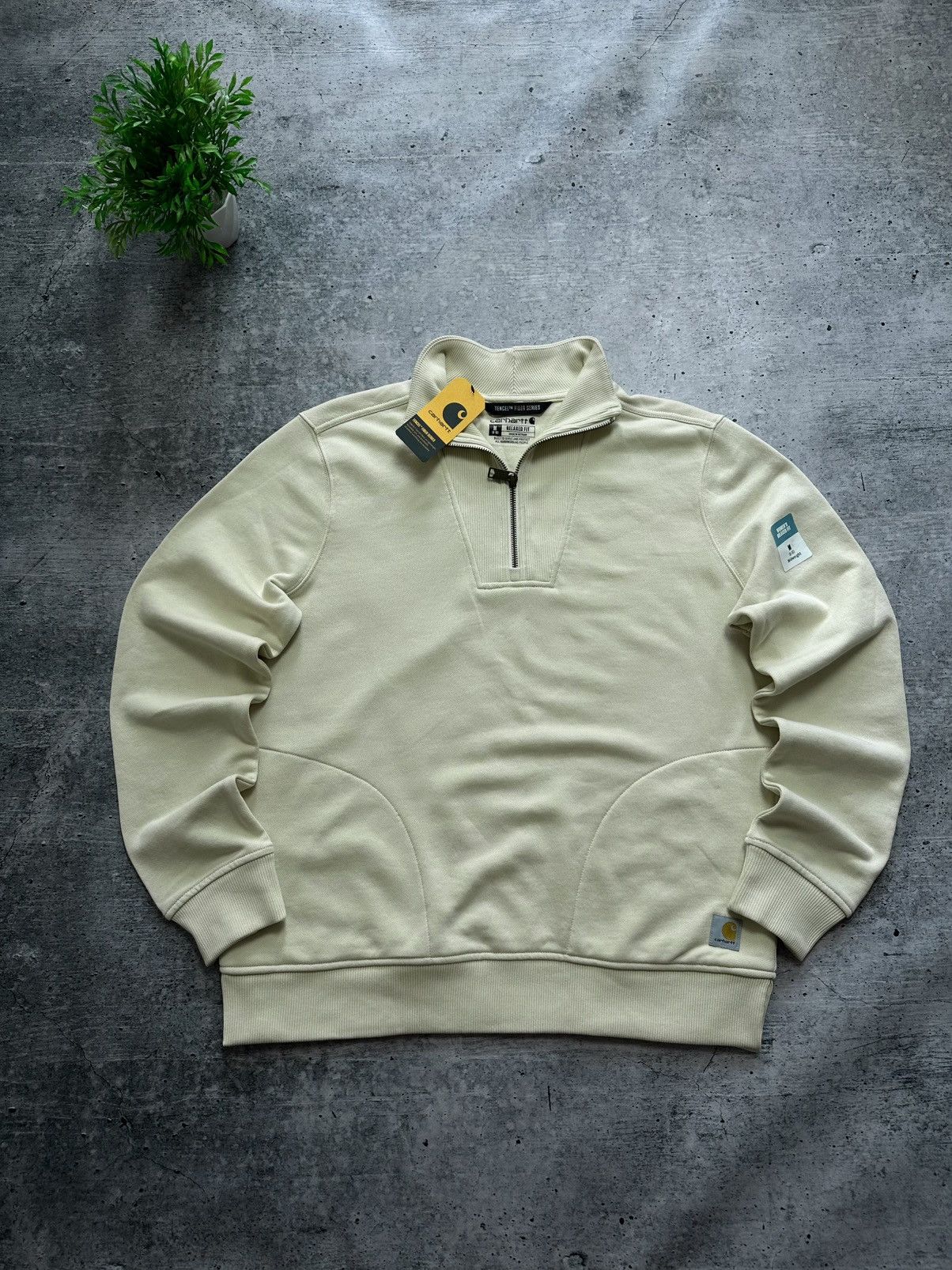 Carhartt Wip Carhartt WIP TENCEL Fiber Half-Zip Hype Y2K Sweatshirt Size M / US 6-8 / IT 42-44 - 1 Thumbnail