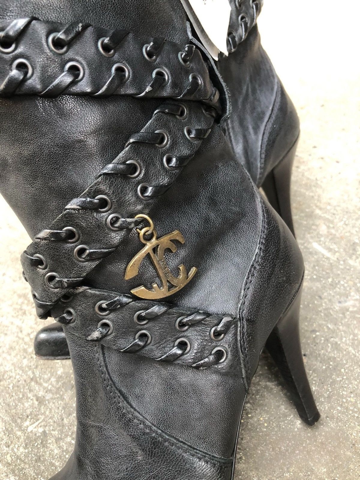 Just Cavalli New Cavalli Wrapped Black Tall Boots Size US 6 / IT 36 - 5 Thumbnail