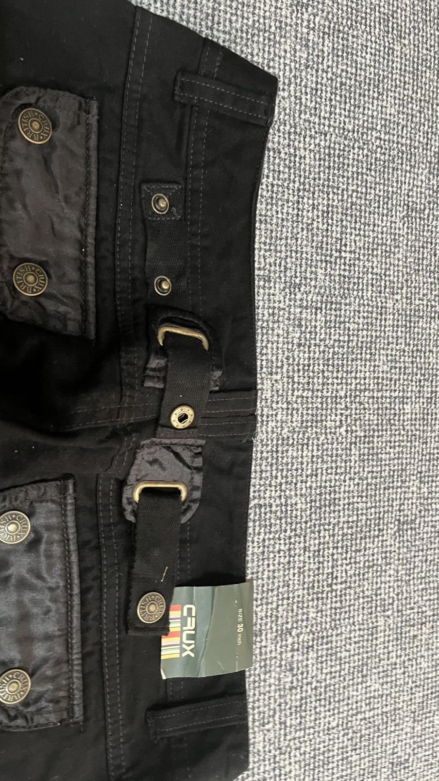 Japanese Brand Vintage Japanese Brand Crux Cargo Black pant size 32 x 30 Size US 32 / EU 48 - 12 Thumbnail