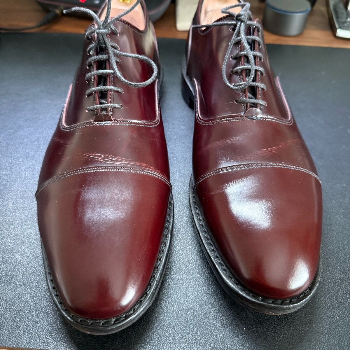 Allen Edmonds Allen Edmonds Bond Street Oxfords – Burgundy (11D) Size US 11 / EU 44 - 1 Thumbnail