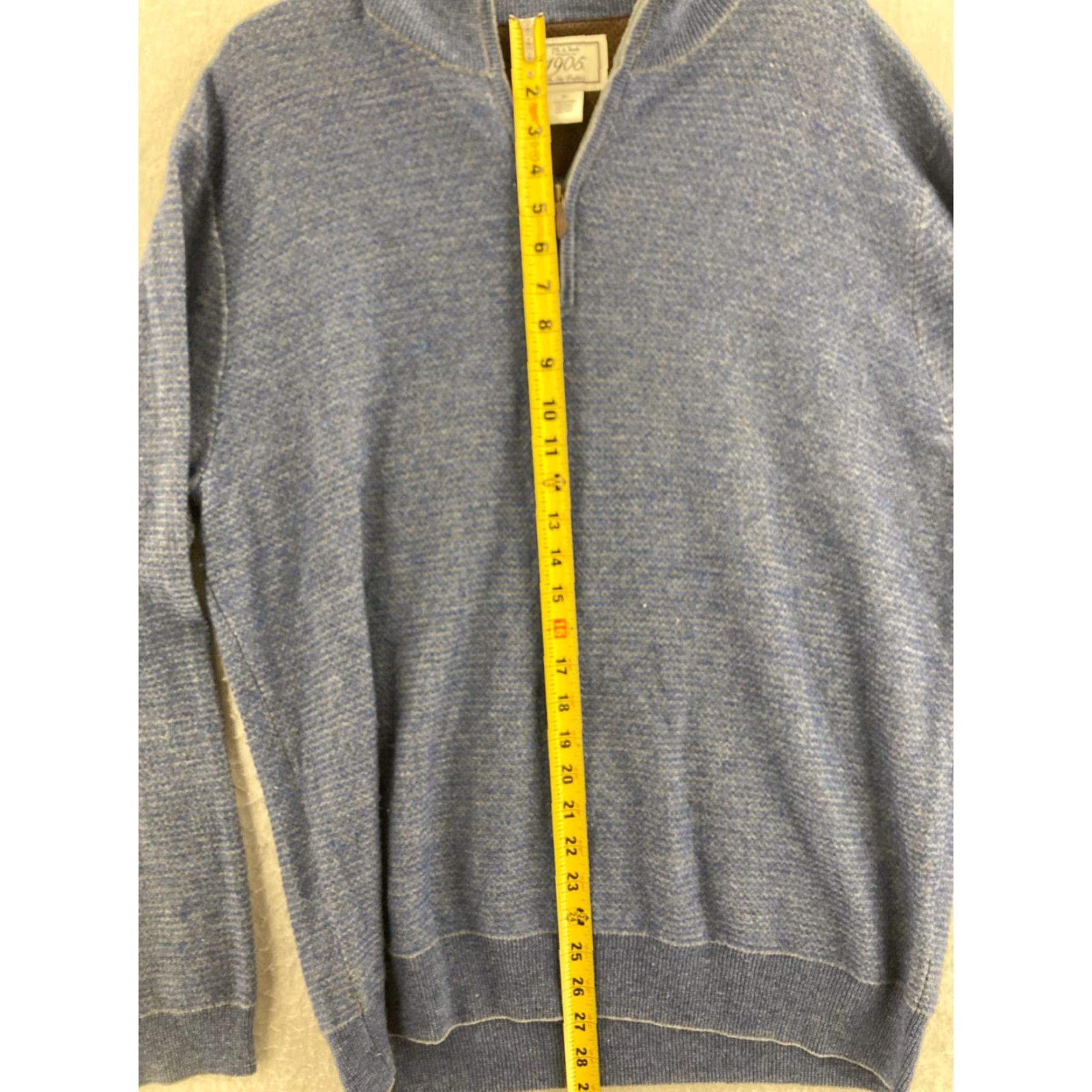Jos. A. Bank JOS A BANK Wool Sweater Mens XL Blue 1/4 Zip Long Sleeve Pullover Size US XL / EU 56 / 4 - 3 Thumbnail