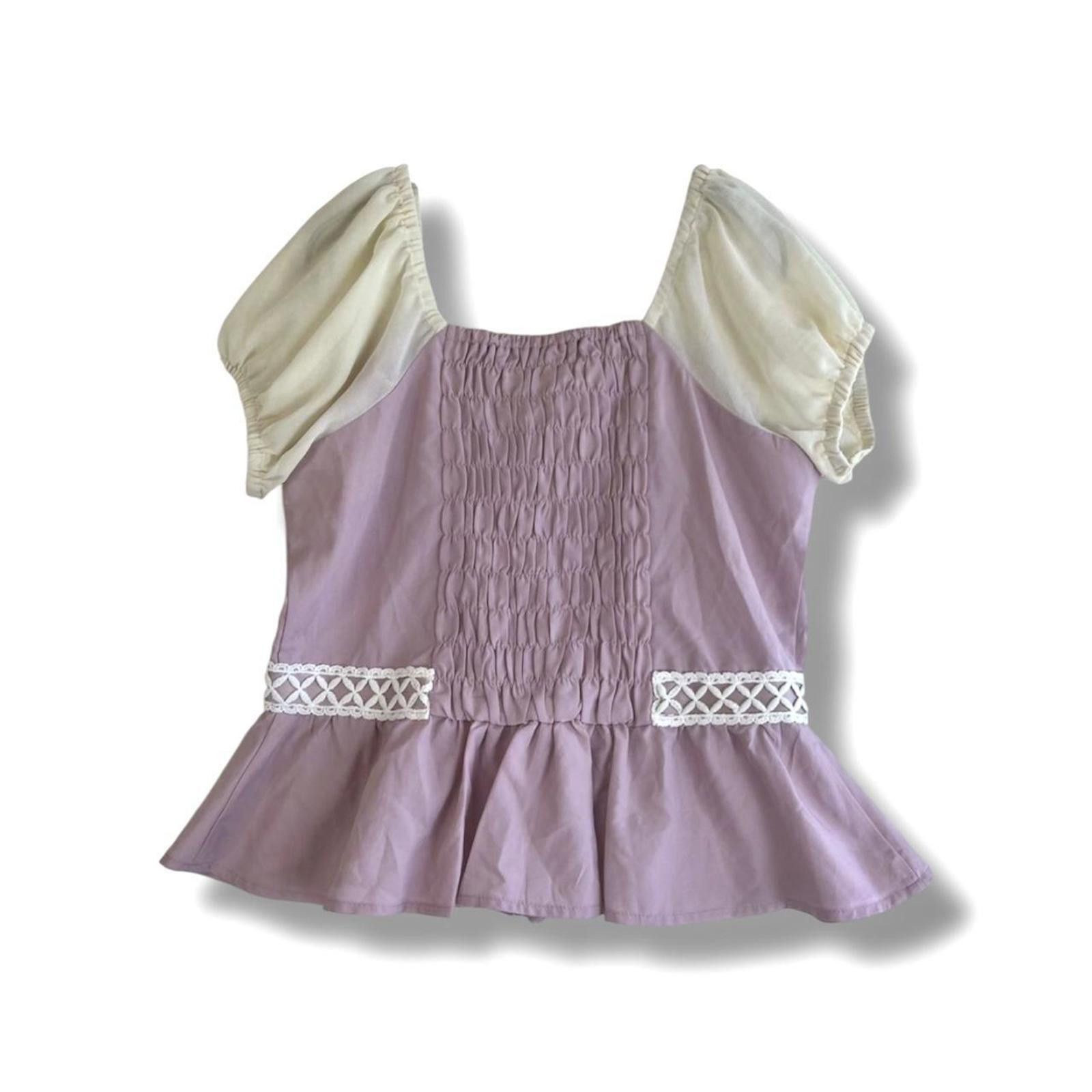 Other Axes femme whimsy coquette puff sleeve blouse top Size XS / US 0-2 / IT 36-38 - 2 Thumbnail