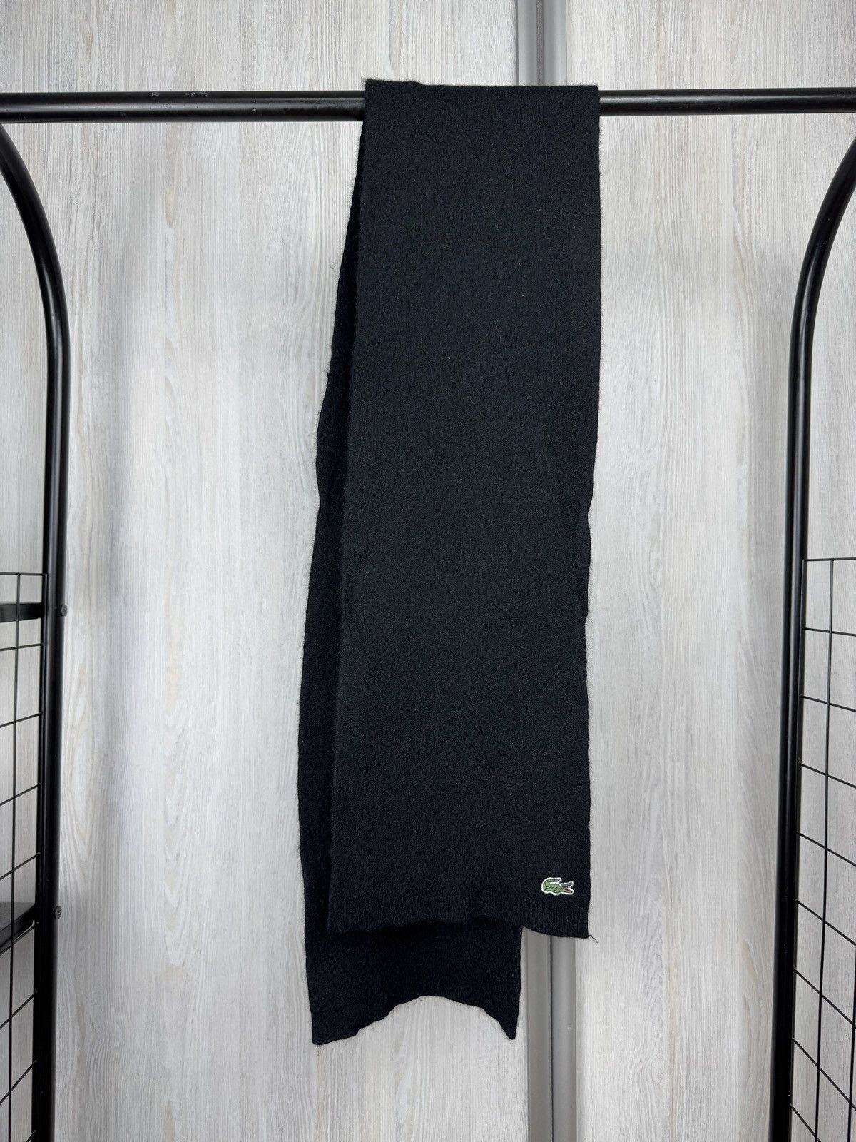 Lacoste Lacoste vintage black wool scarf Size ONE SIZE - 4 Thumbnail