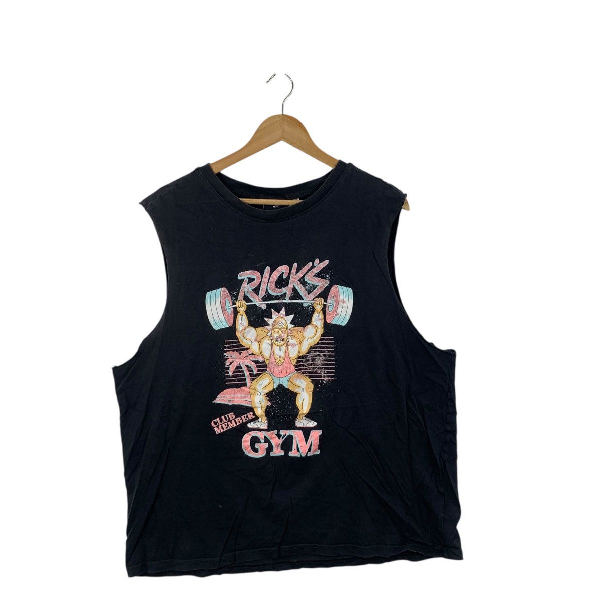 H&M CARTOON NETWORK x H&M Rick & Morty Gym Tee Shirt Top Size XL / US 12-14 / IT 48-50 - 3 Thumbnail