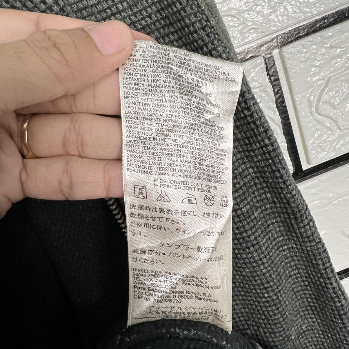 Diesel DIESEL Waffle Pattern Stand Collar Sweater Jacket #4082-C186 Size US S / EU 44-46 / 1 - 17 Thumbnail