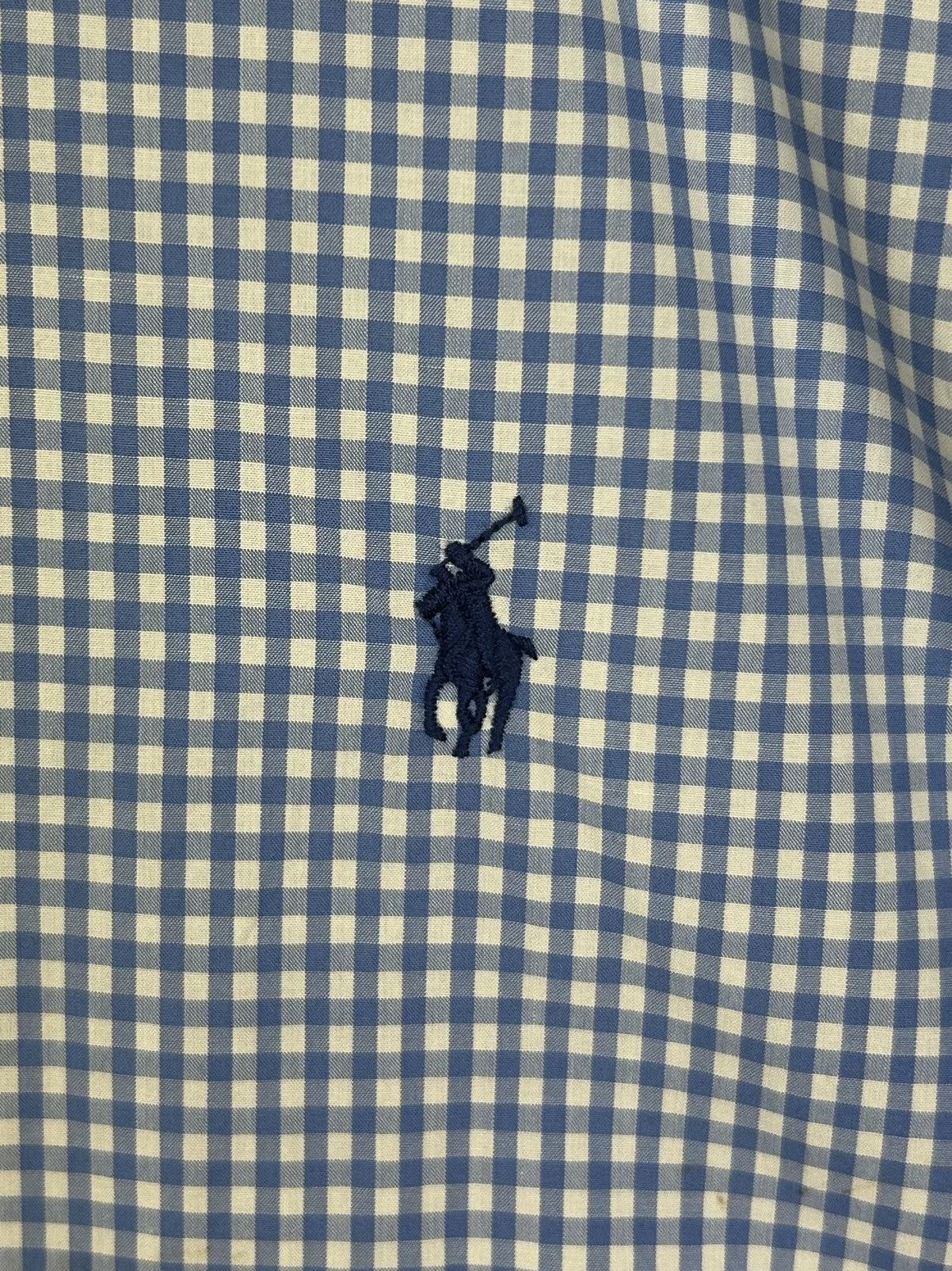 Polo Ralph Lauren Polo Ralph Lauren Blue Check Slim Fit Stretch Shirt Sz XL Size US XL / EU 56 / 4 - 6 Thumbnail