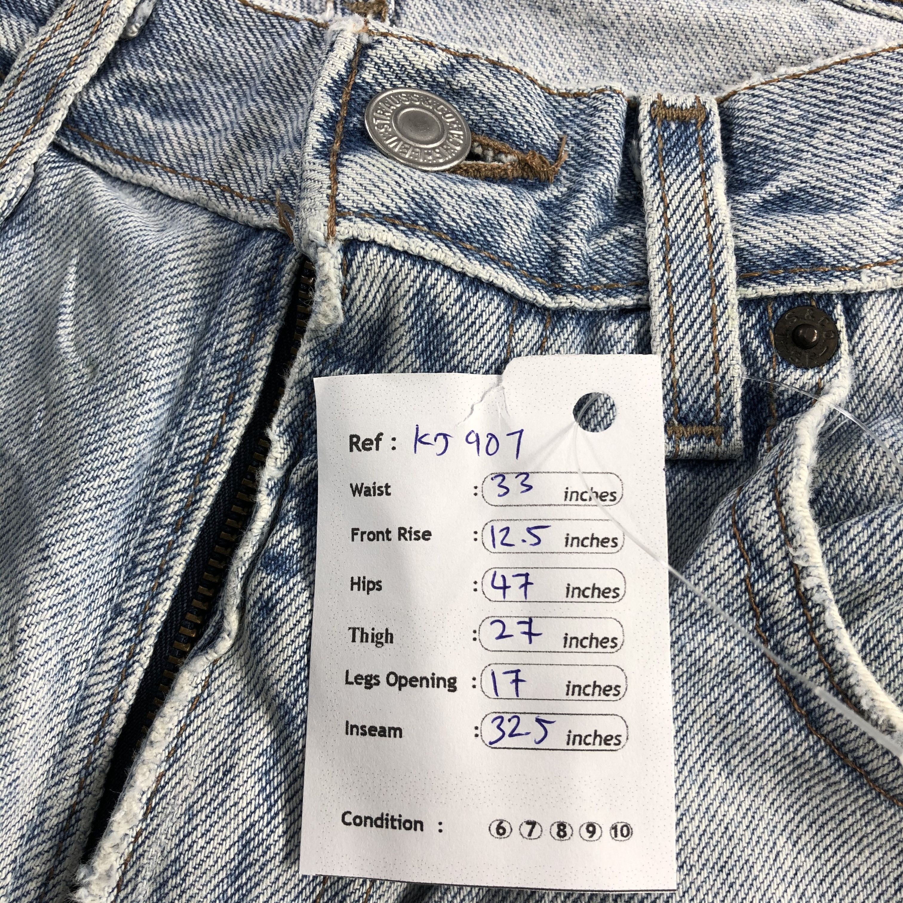Levi's Vintage Levis 569 Jeans Distress Light wash Denim KJ907 Size US 32 / EU 48 - 18 Thumbnail