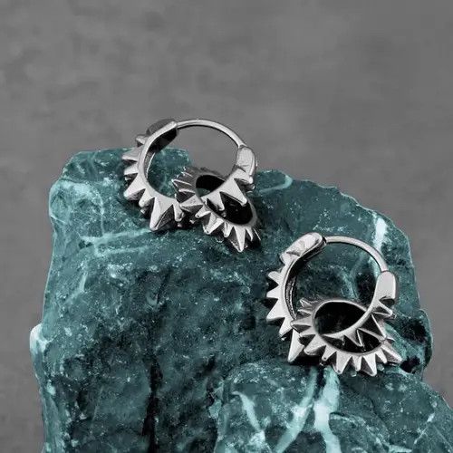 Vintage Stainless Steel Punk Rock Drop Earring Size ONE SIZE - 1 Thumbnail