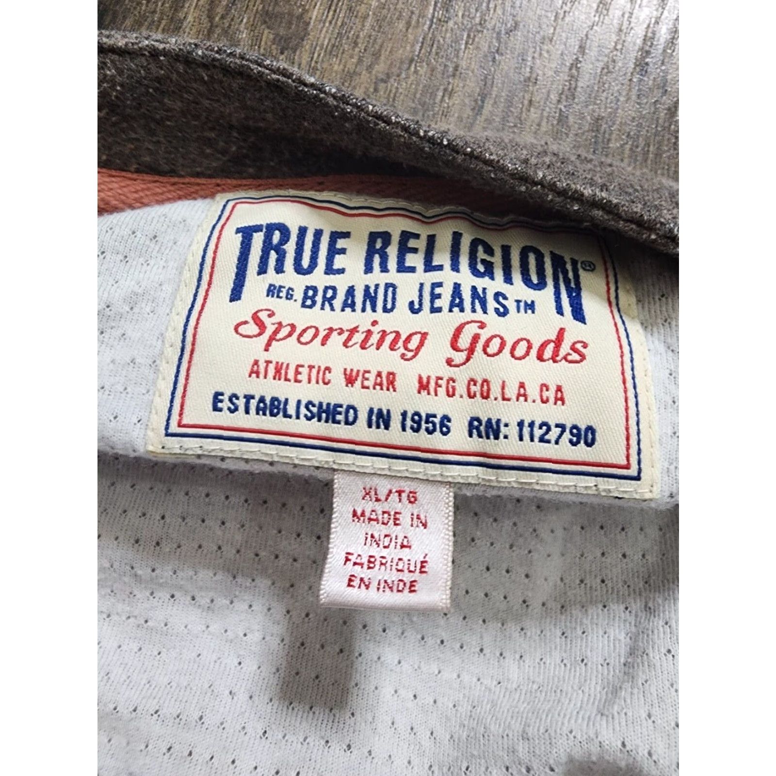 True Religion True Religion Athletic Club Cardigan Sweater Mens XL Beige Football Sport Size US XL / EU 56 / 4 - 7 Thumbnail