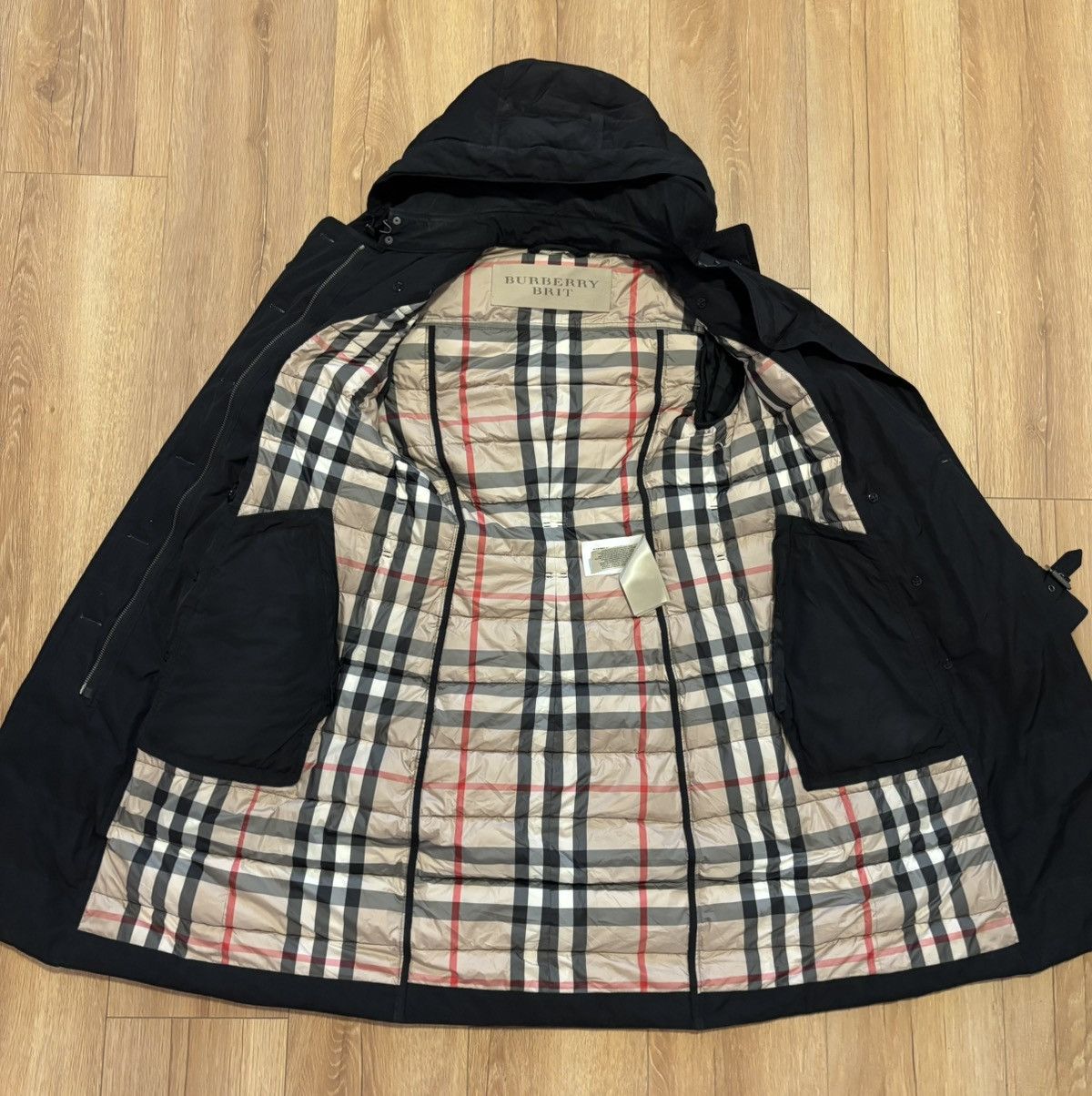 Burberry Burberry Brit Long Down Luxury Coat Size S / US 4 / IT 40 - 3 Thumbnail