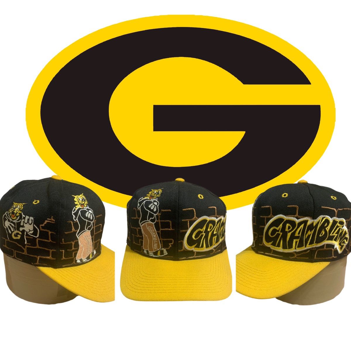 image of Grambling State Tigers Graffiti Match 1 Snapback Hat Vintage, Men's