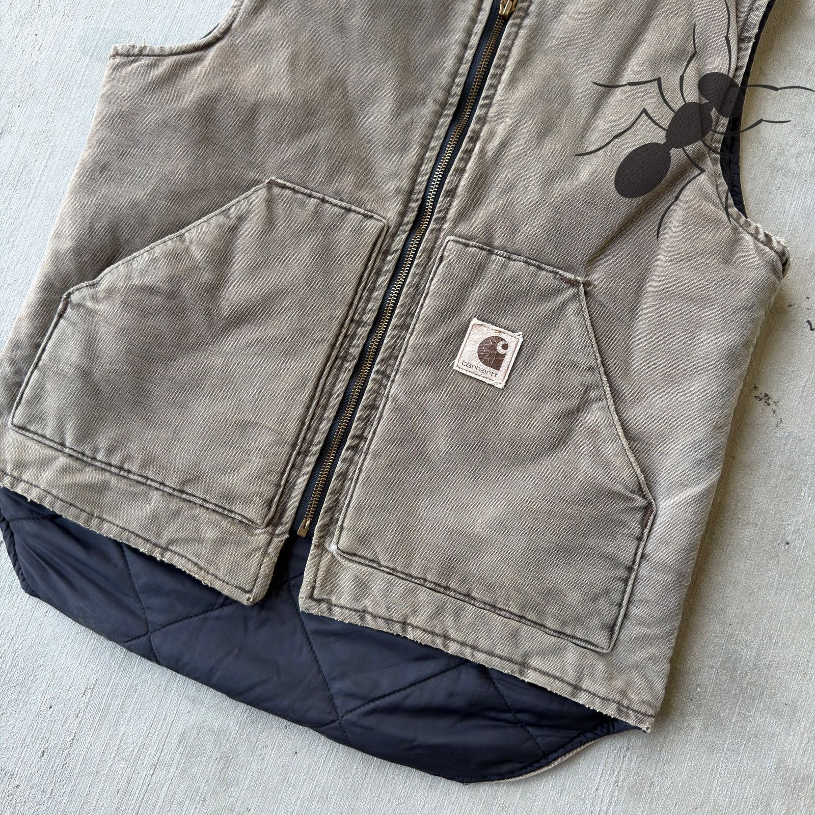 Carhartt × Vintage Carhartt brown quilted work wear vest Size US S / EU 44-46 / 1 - 2 Thumbnail