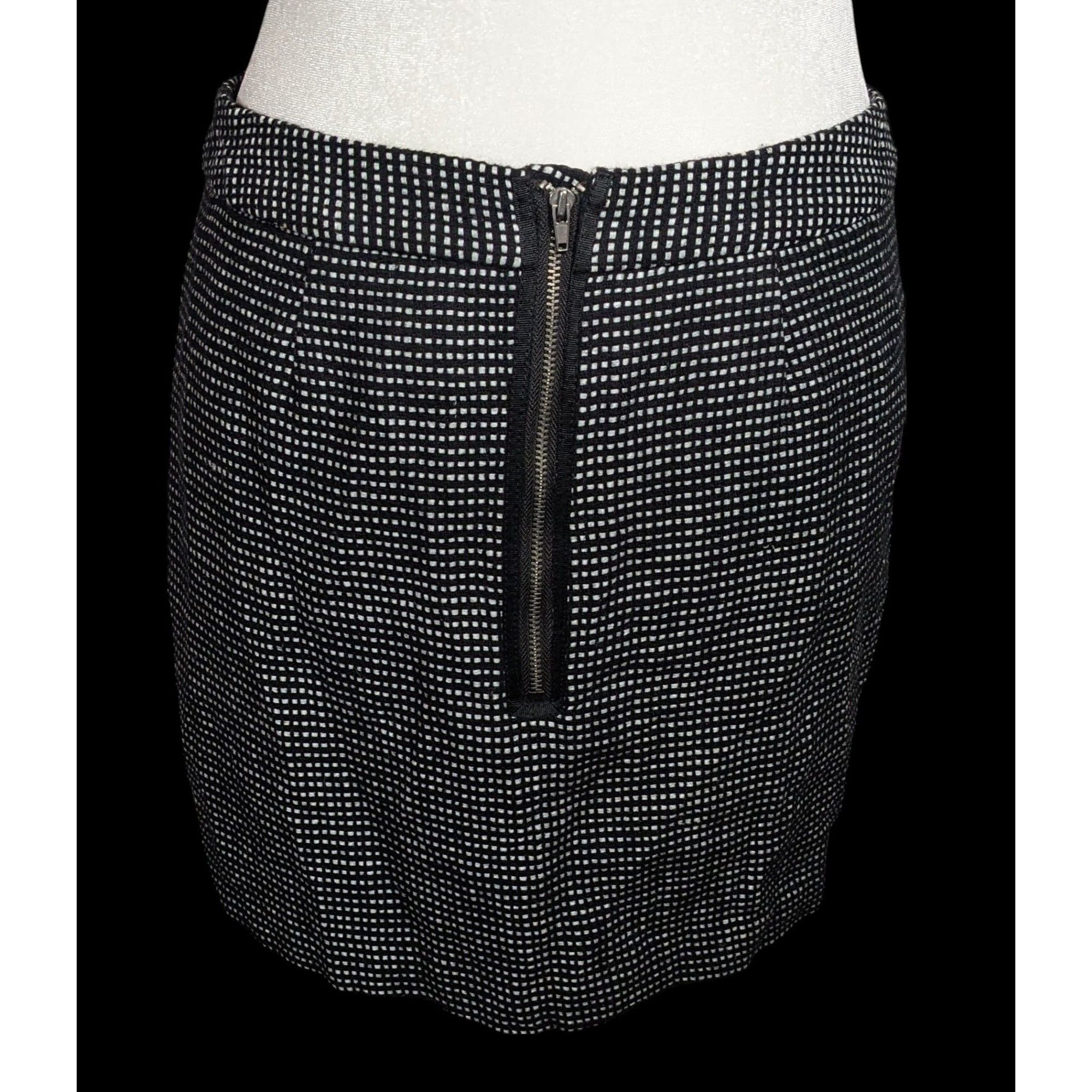 Gap Gap Preppy Black And White Wool Mini Skirt Size 26" / US 2 / IT 38 - 2 Thumbnail