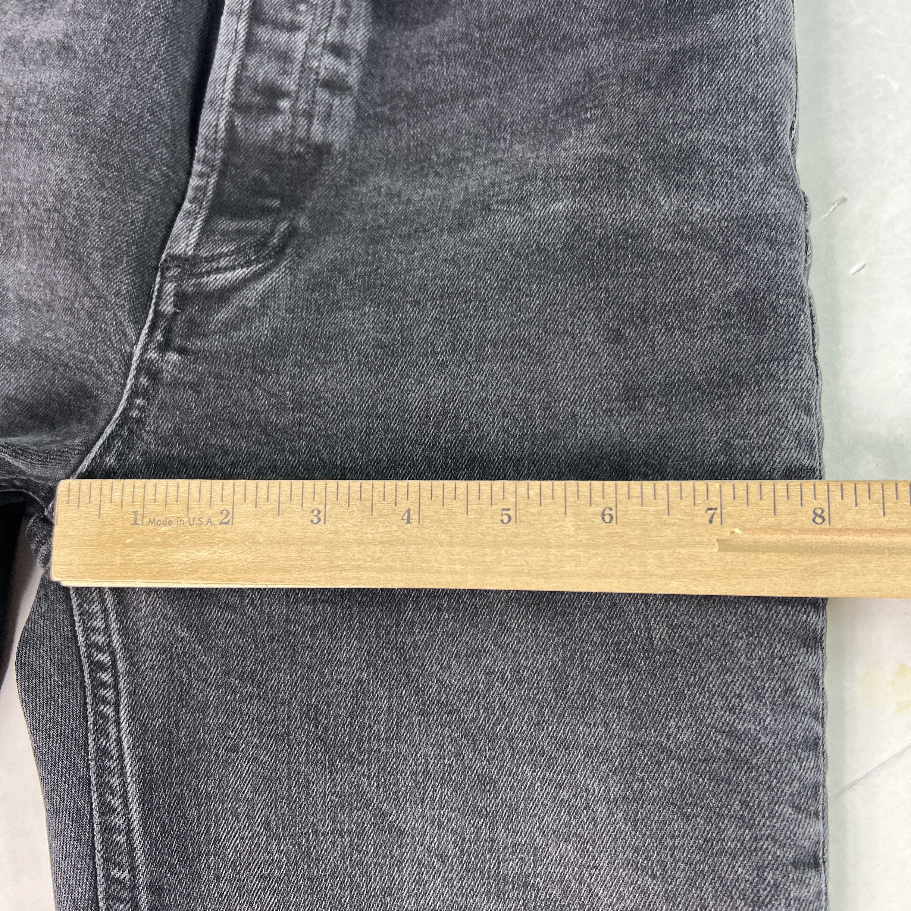 Agolde AGOLDE Jeans Riley Crop Mid Rise Straight Black Faded Denim Size 26" / US 2 / IT 38 - 18 Thumbnail