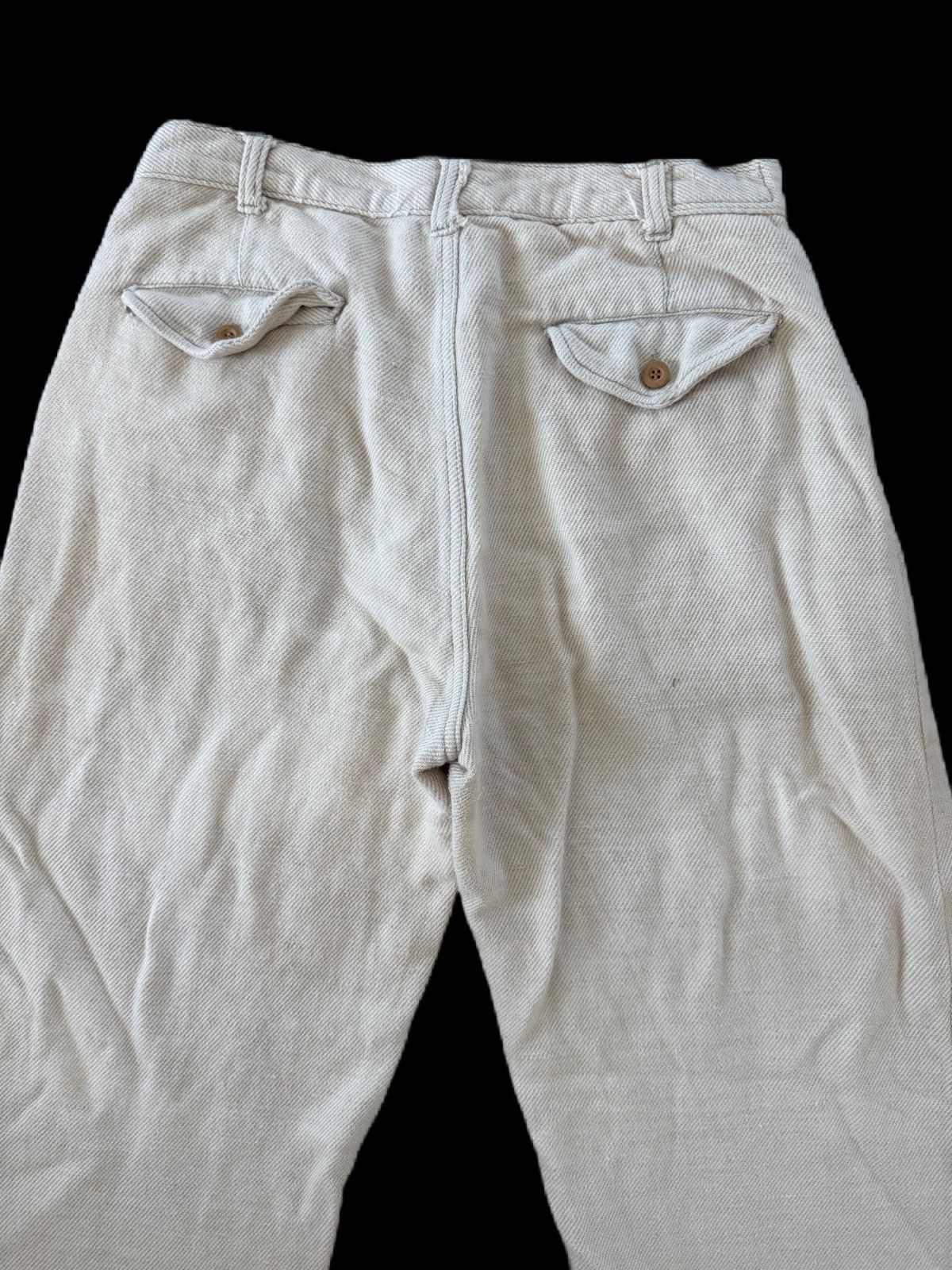 Johnbull WHITE BAGGY JAPANESE CULTURE WORKER PANTS JOHN BULL DESIGN Size US 30 / EU 46 - 6 Thumbnail