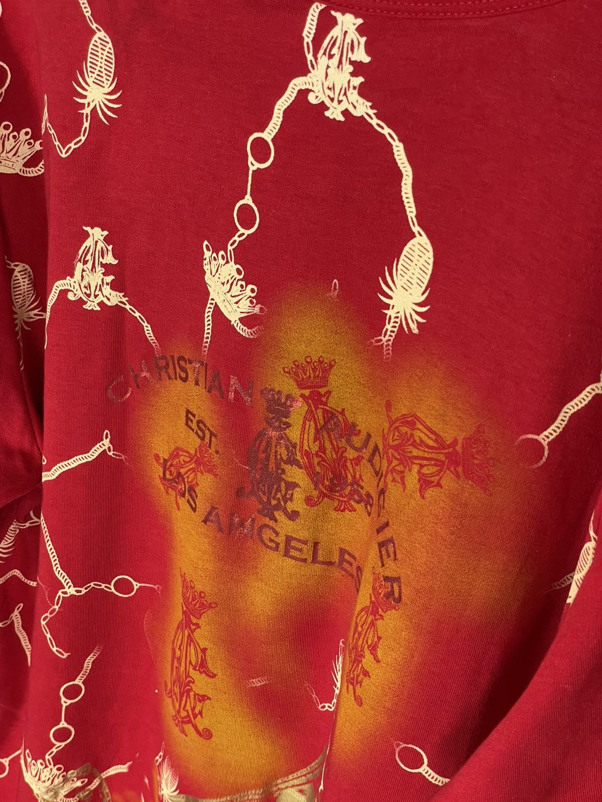 Ed Hardy × Vintage Vintage 00s Christian Audigier Printed Long sleeve T shirt Size XXL / US 16-18 / IT 52-54 - 15 Thumbnail