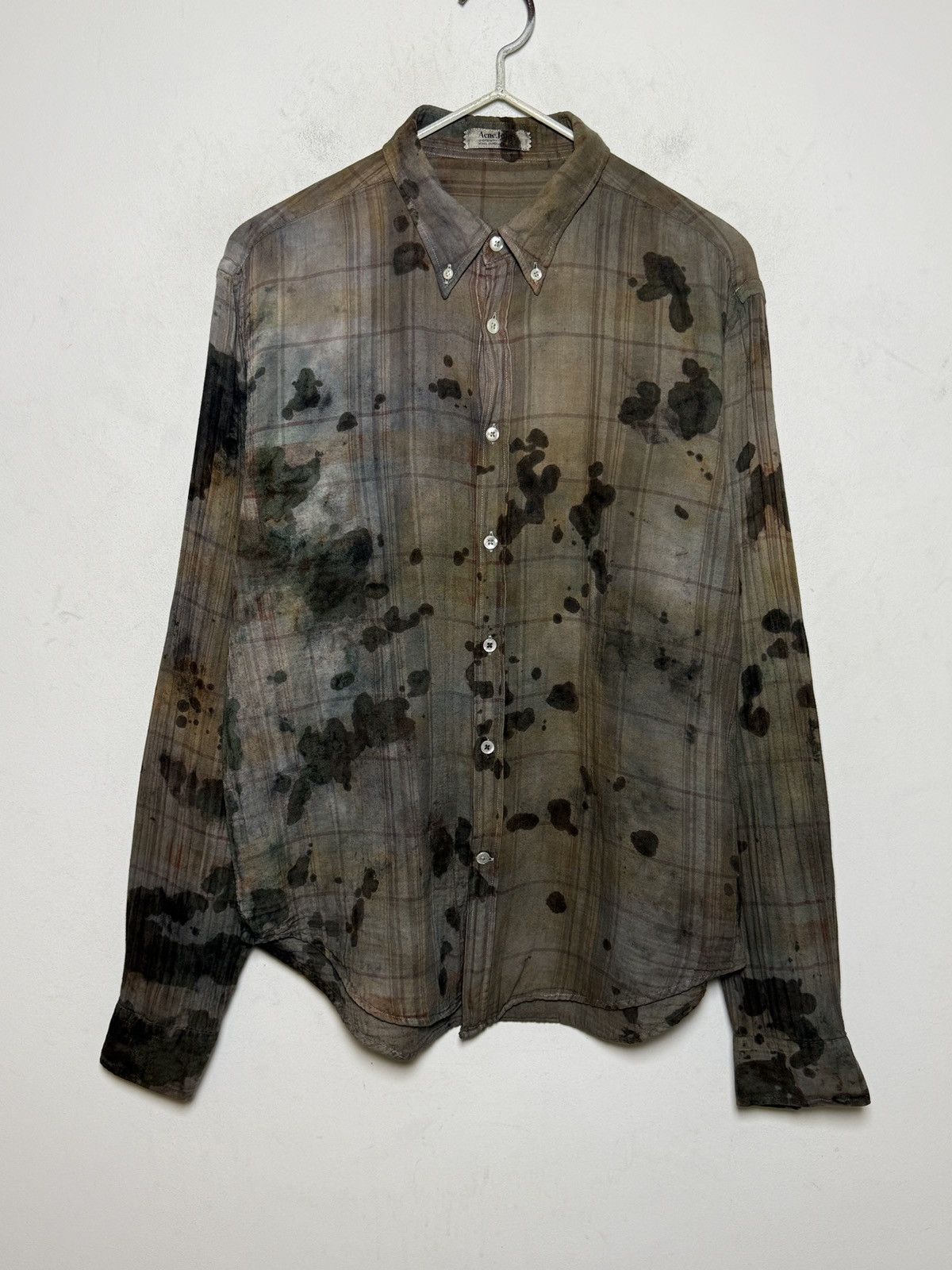 Acne Studios acne studios 1of1 dyed painters shirt Size US M / EU 48-50 / 2 - 1 Thumbnail