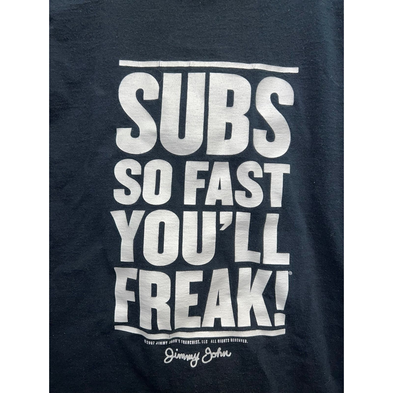 Fruit Of The Loom Vintage Jimmy Johns Shirt Gourmet Sandwich Subs White Tee M Size US M / EU 48-50 / 2 - 6 Thumbnail