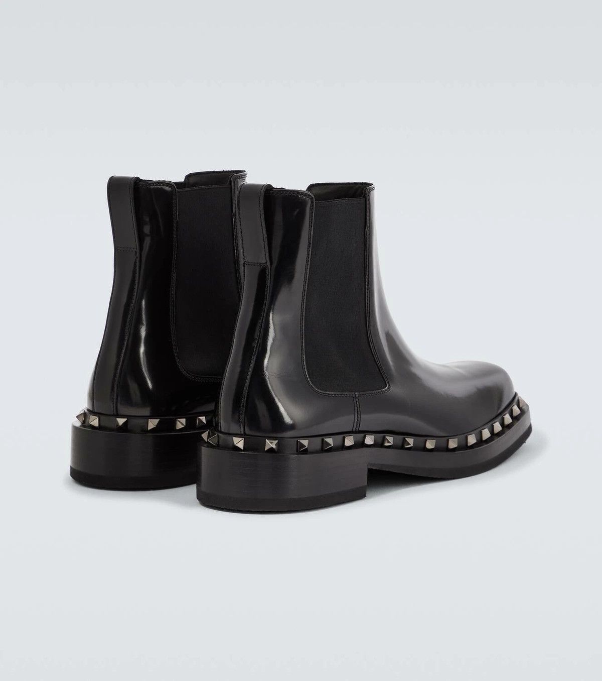 Valentino o1y0525 Leather Ankle Boots in Black Size US 6 / EU 39 - 3 Thumbnail