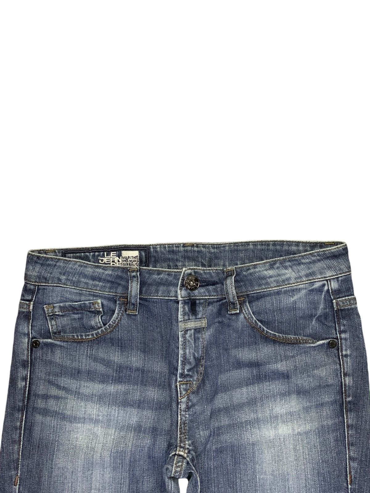 Marithe + Francois Girbaud Vintage Girbaud Distressed Ripped Slim Jeans Size 32" / US 10 / IT 46 - 4 Thumbnail