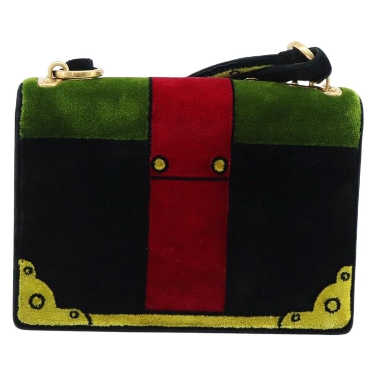 Prada Prada Galleria Velour Shoulder Bag Multicolor Size ONE SIZE - 3 Thumbnail
