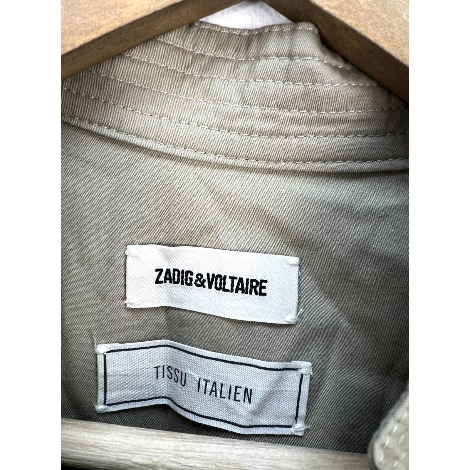 Zadig & Voltaire ZADIG & VOLTAIRE Twill Jumpsuit Beige L Women Casual Vintage No Belt Button Closure Sleeves 21 inch Core Measurements Included Size 36" / US 14 / IT 50 - 6 Thumbnail
