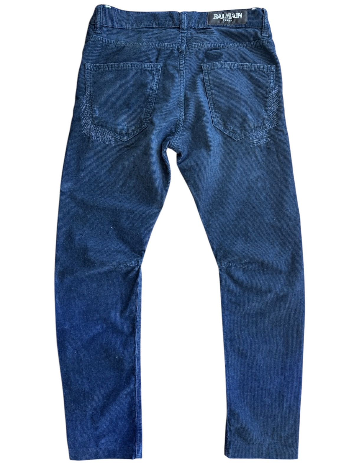 Balmain SS10 Navy Blue Corduroy Pants by Christophe Decarnin Size US 30 / EU 46 - 4 Thumbnail
