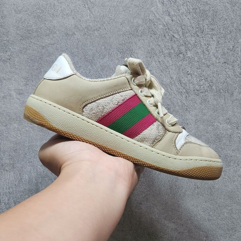 Gucci Gucci Beige Children's Low-Top Sneakers Size US 13 / EU 46 - 8 Thumbnail