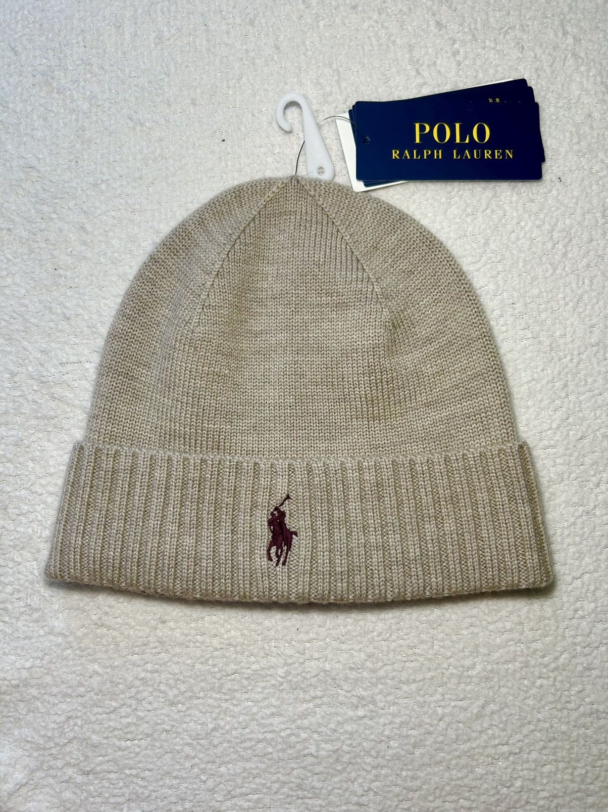 Polo Ralph Lauren Polo Ralph Lauren Signature Pony Merino Wool Beanie Hat BNWT Size ONE SIZE - 1 Thumbnail