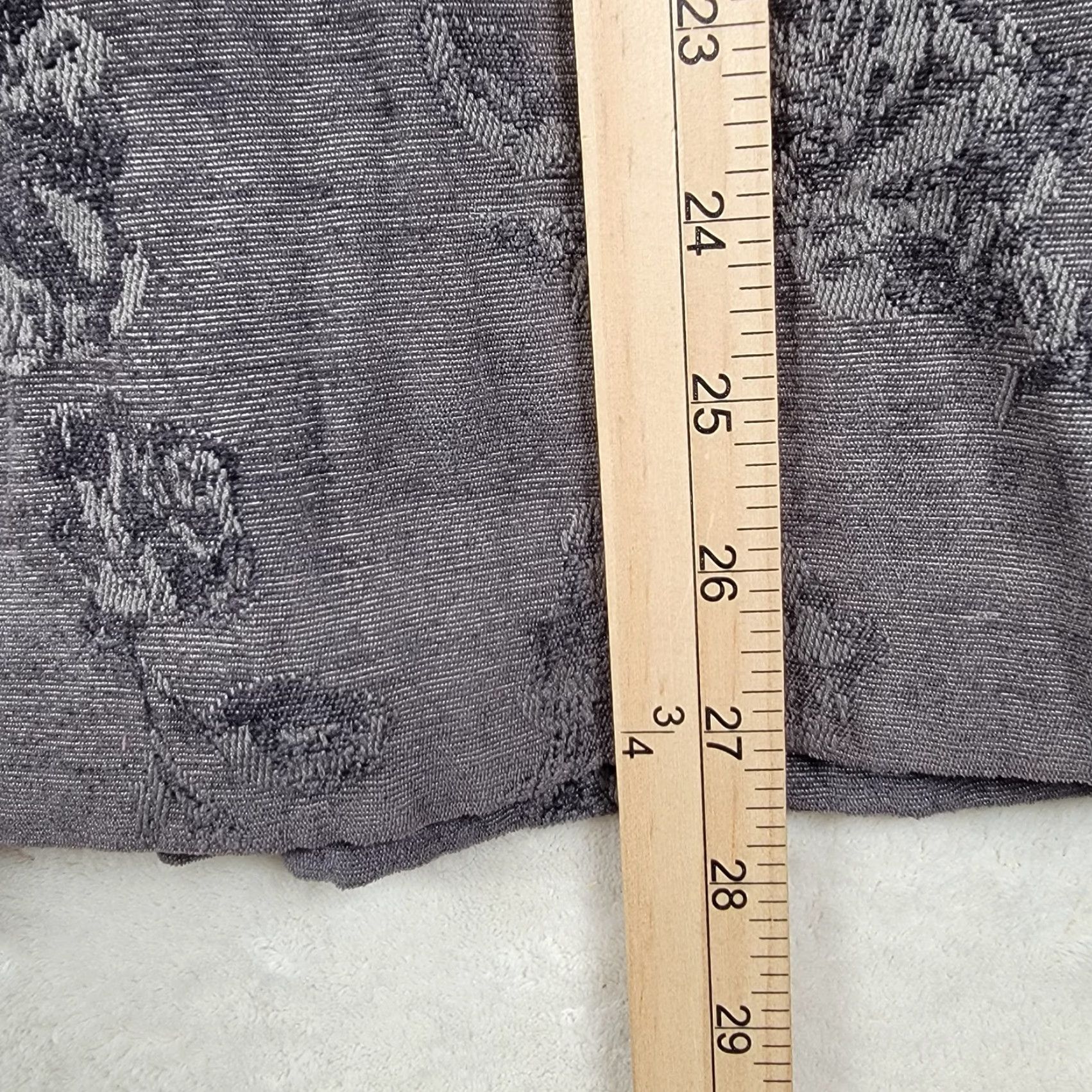 J. Jill J. Jill Blazer Jacket Women's M Gray Velvety Tapestry Floral Roses Button Closure Lapel Boho Modern Casual Pockets 3 Buttons Size M / US 6-8 / IT 42-44 - 4 Thumbnail