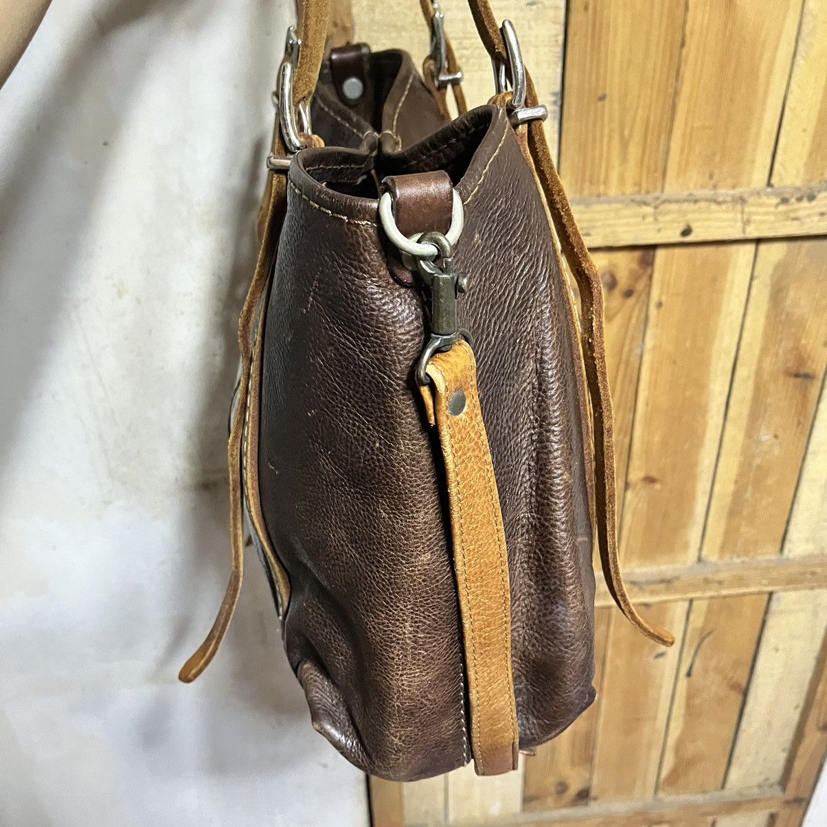 Japanese Brand Herz Japan 2 Way Leather Shoulder / Tote Bag Size ONE SIZE - 21 Thumbnail