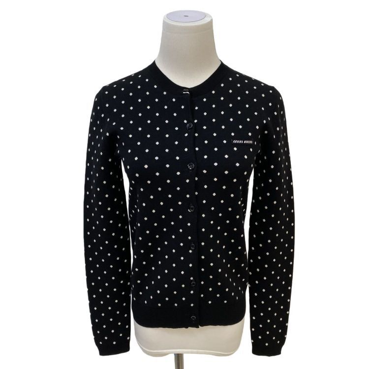 Miu Miu Miu Miu Polka Dot Cardigan Size 38 Size XS / US 0-2 / IT 36-38 - 1 Thumbnail