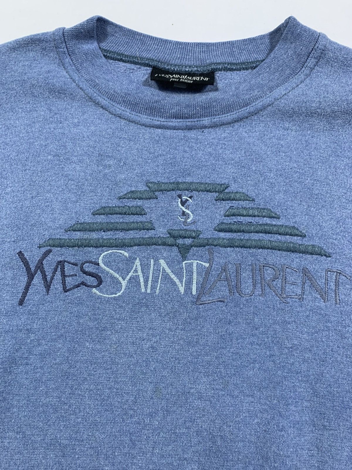 Vintage × Yves Saint Laurent Vintage YSL Logo Croppet YvesSaintLaurent Sweatshirt Size US M / EU 48-50 / 2 - 5 Thumbnail