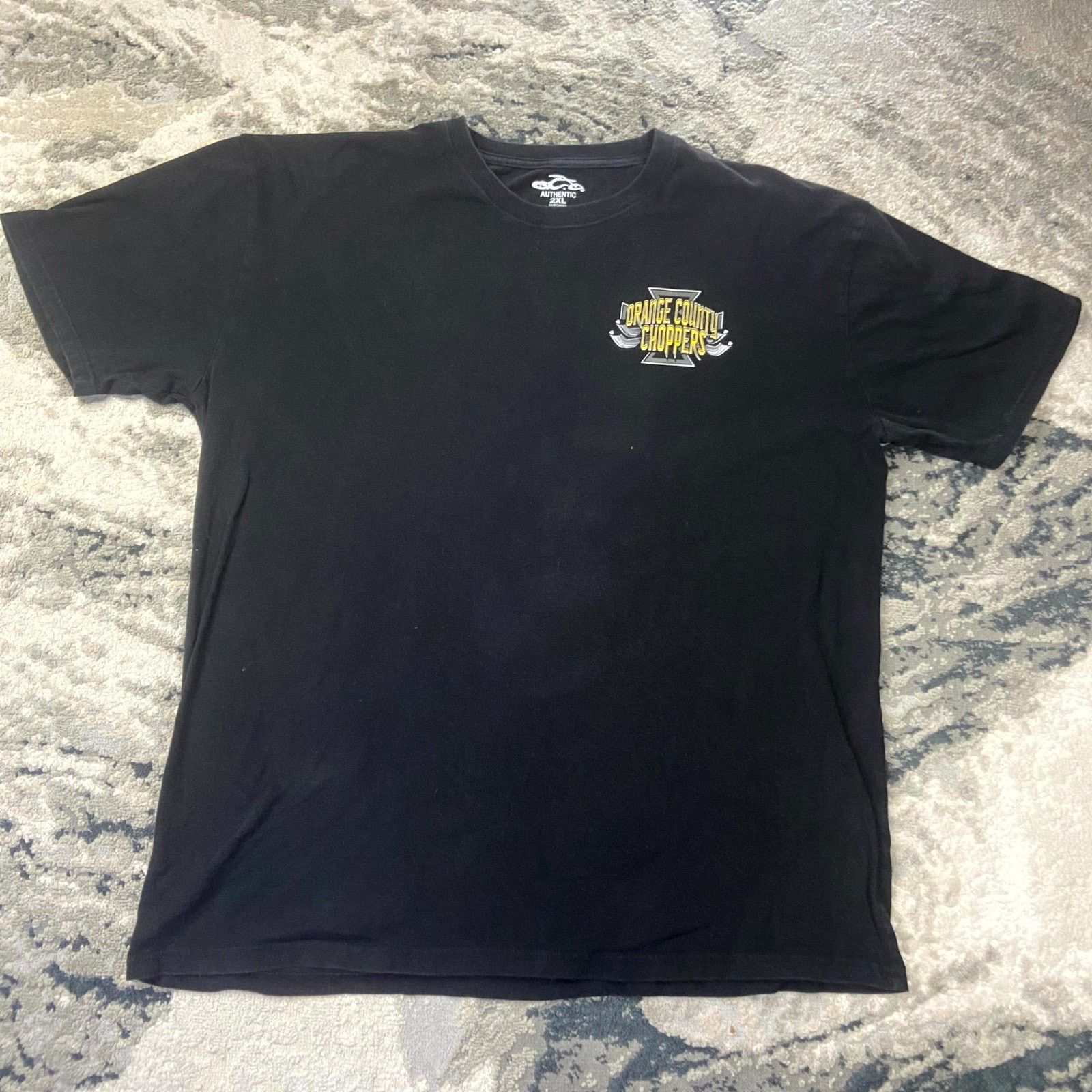 & Other Stories Orange County Choppers Y2K T Shirt Sz 2XL Black Grunge AOP Size US XXL / EU 58 / 5 - 2 Thumbnail