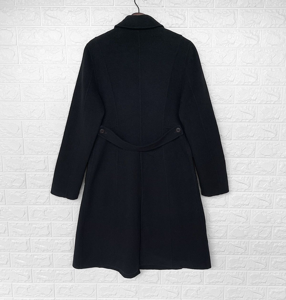 Tsumori Chisato ISSEY MIYAKE DOUBLE BREASTED WOOL DRESS COAT BLACK Size M / US 6-8 / IT 42-44 - 5 Thumbnail