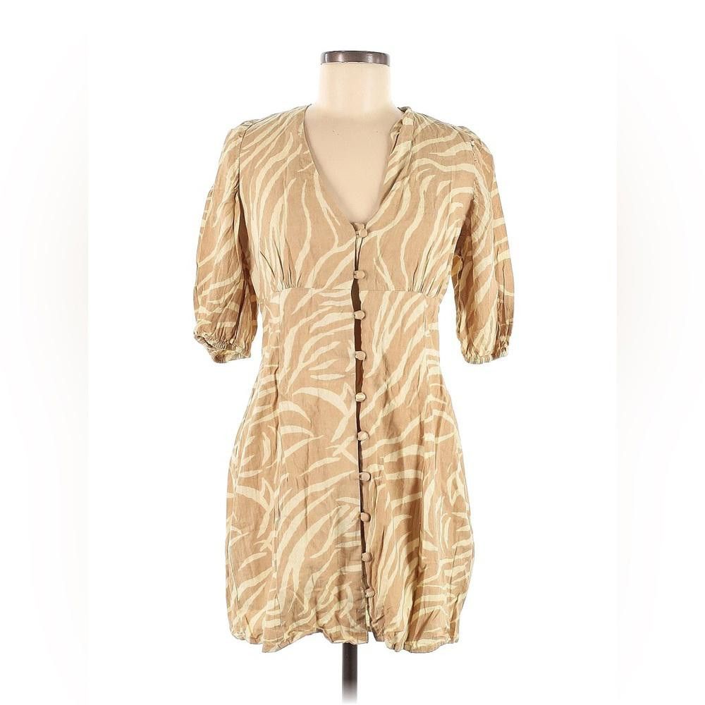 Asos ASOS Brown Patterned Dress Size M / US 6-8 / IT 42-44 - 1 Thumbnail