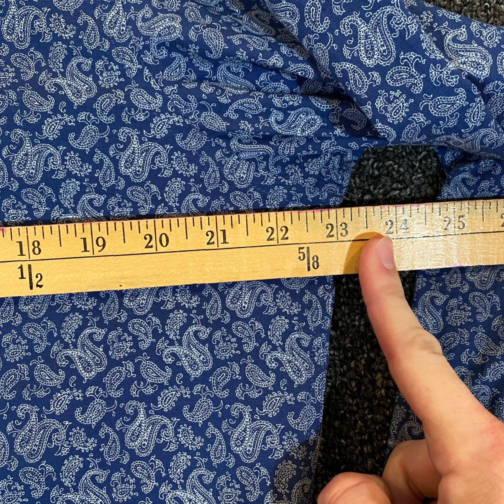 Vintage Mens Paisley Shirt Blue Large Button Up Outdoors L/S British House Classic Top Size US L / EU 52-54 / 3 - 6 Thumbnail