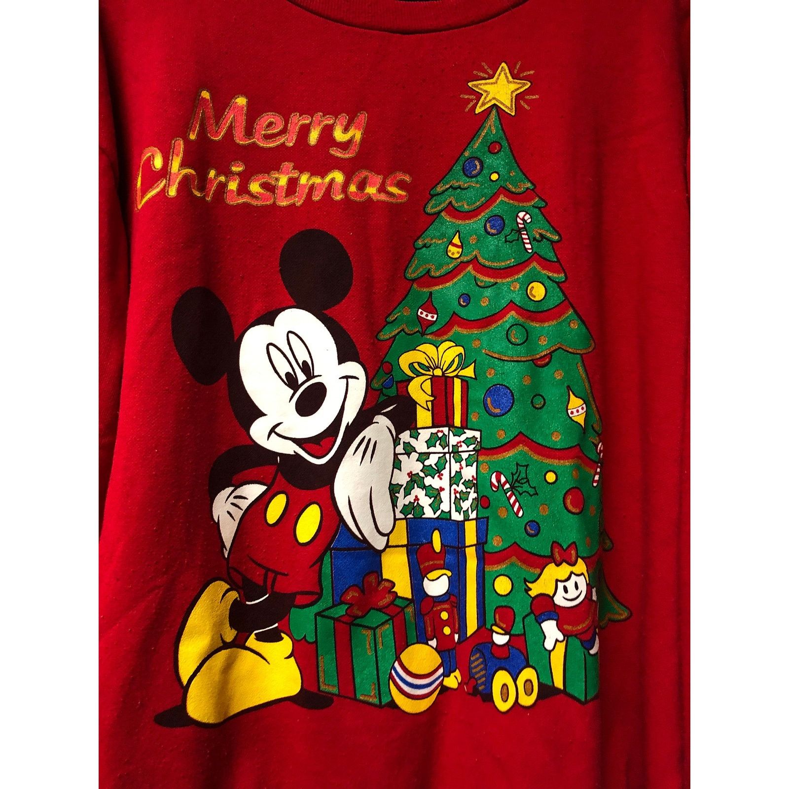 Mickey Unlimited Vintage Mickey Mouse merry Christmas Sweatshirt size XL 90s Size US XL / EU 56 / 4 - 2 Thumbnail