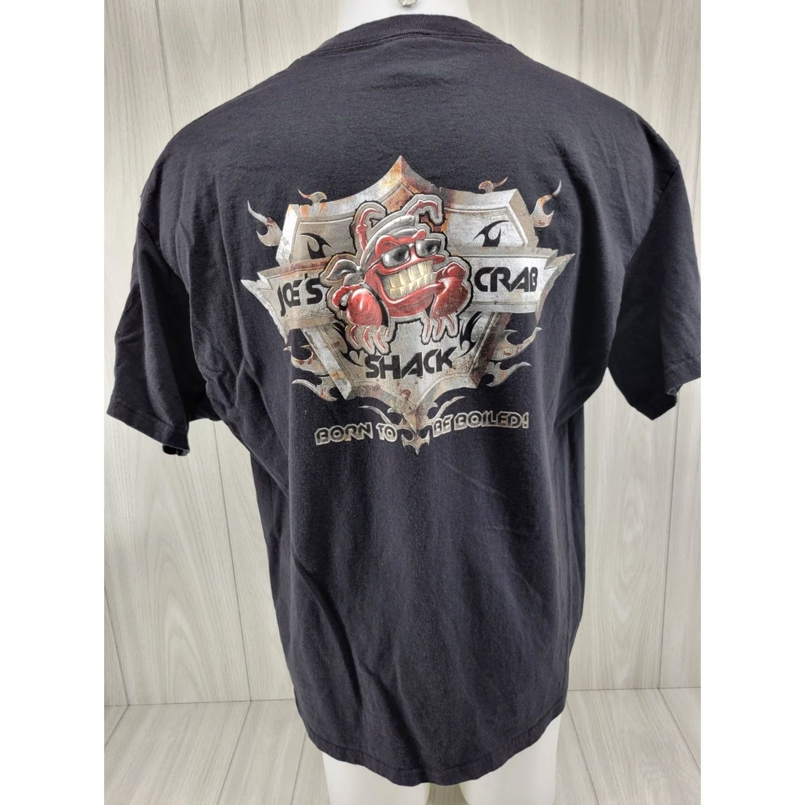 Logo 7 VINTAGE Joes Stuff Shirt Black Mens Logo Short Sleeve Crab Shack Size XL Size US XL / EU 56 / 4 - 6 Thumbnail