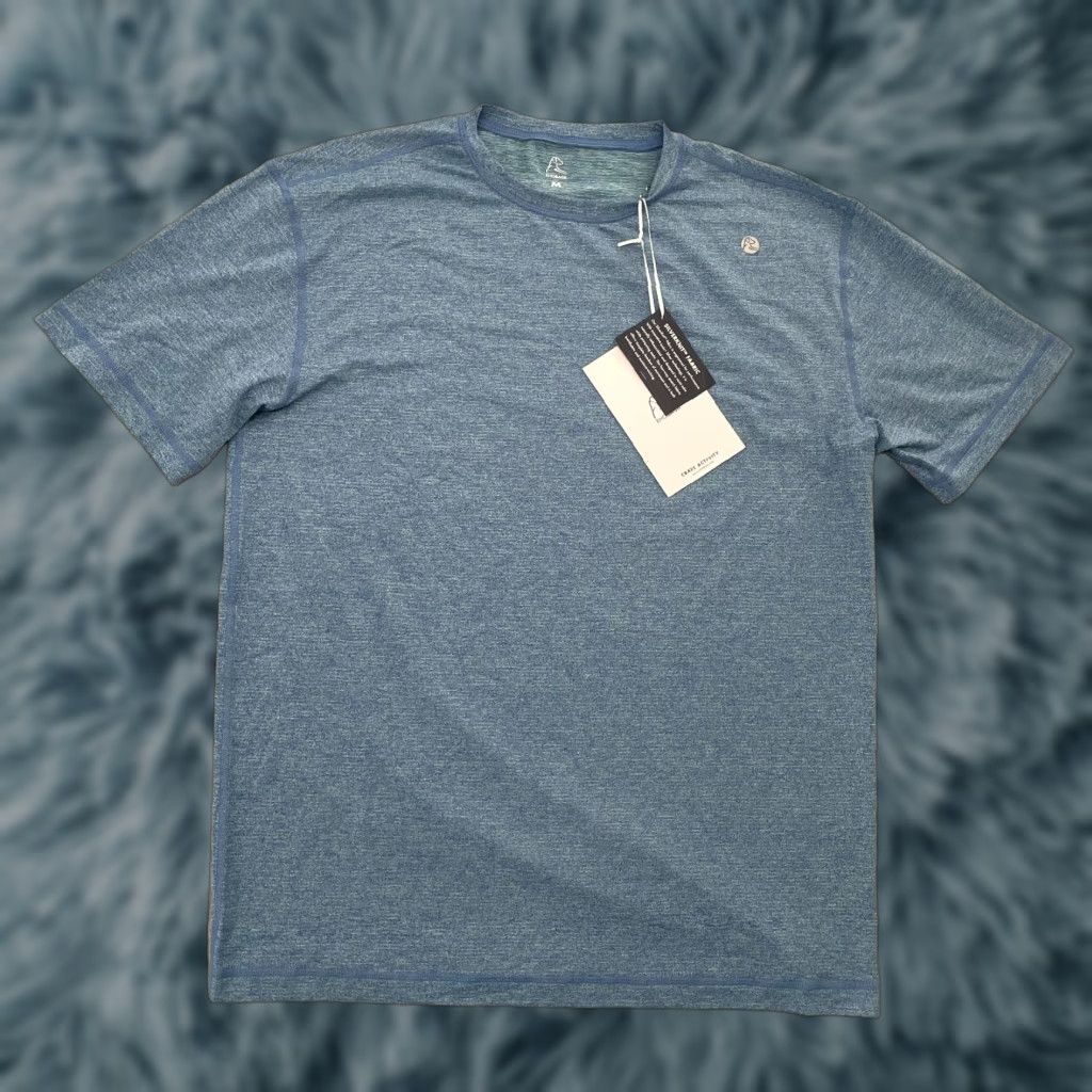 Rhoback Shirt Adult Medium Blue Blitz Performance Tee The Rush 2.0 Mens M NEW