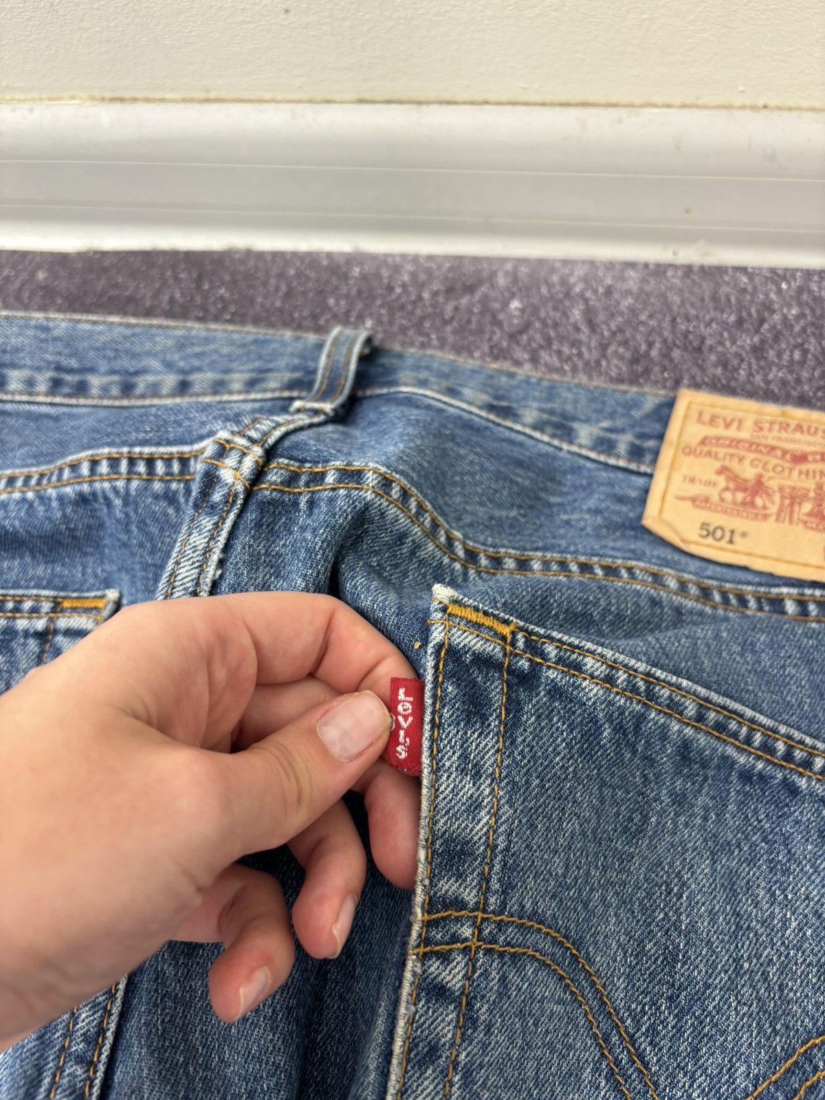 Levi's Vintage Levi’s 501 Akira 1/1 Handmade Custom Denim Jeans Size US 36 / EU 52 - 16 Thumbnail