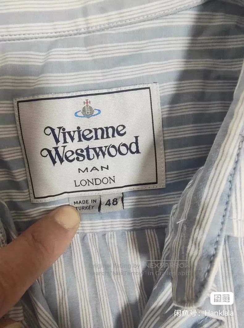 Vivienne Westwood Vivienne Westwood Blue and white striped long-sleeved shir Size US M / EU 48-50 / 2 - 3 Thumbnail