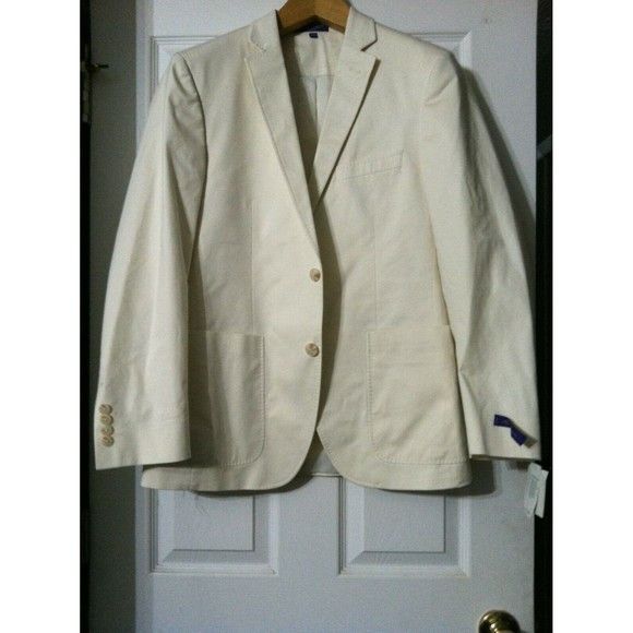 Alan Flusser ALAN FLUSSER MENS NEW COTTON SPORT COAT JACKET BLAZER 40R Size 40R - 1 Thumbnail