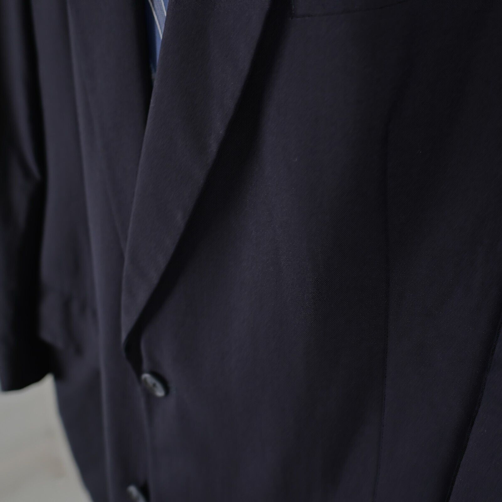 Hart Schaffner Marx Hart Schaffner Marx Micron 2000 Wool Blue 2 Button Suit Jack Size 48L - 4 Thumbnail