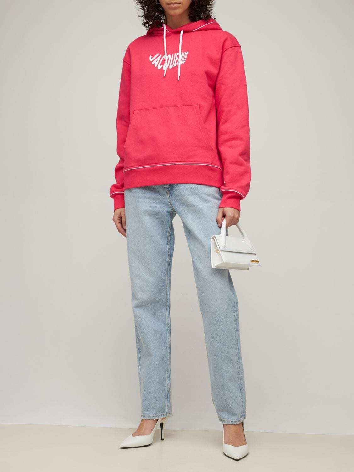 Jacquemus Pink Le Sweatshirt Vague Wave Logo Hoodie Size US XS / EU 42 / 0 - 5 Thumbnail